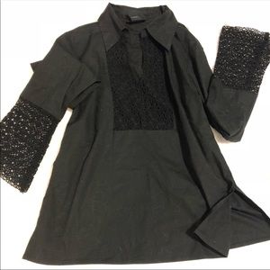 The Limited Black shirt with Laser Cut Sle…